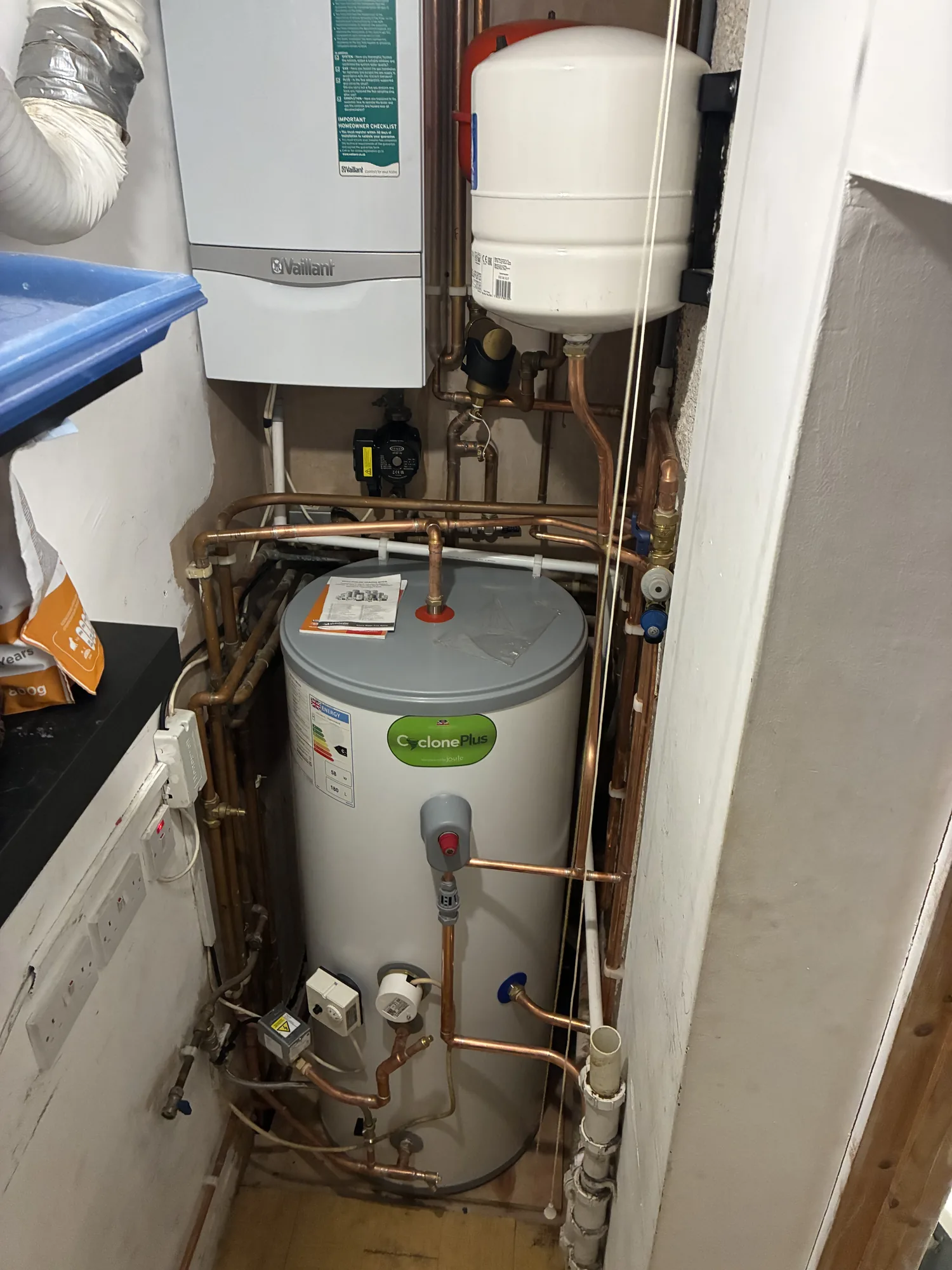 Comfort Heating engineer completing final commissioning checks